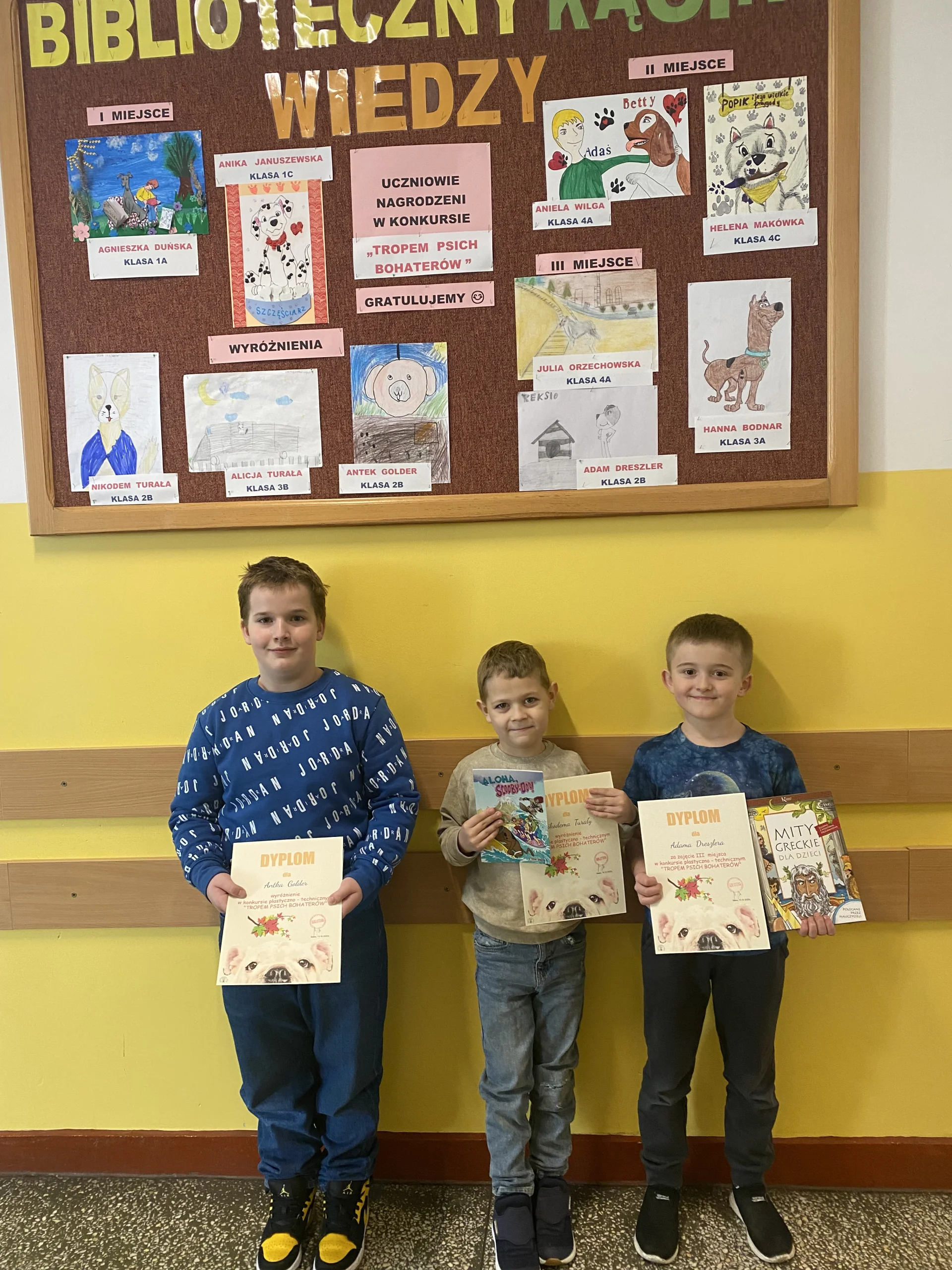 ROZSTRZYGNIĘCIE KONKURSU PLASTYCZNO-TECHNICZNEGO „TROPEM PSICH BOHATERÓW”